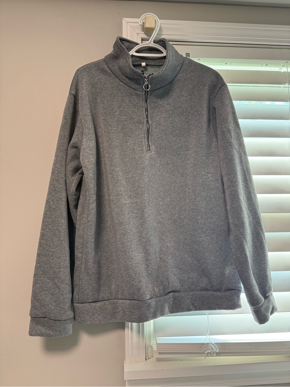 Men's Heather Gray Quarter-Zip Pullover Sweater